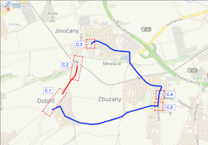 uzavírky Jinočany - Dobříč